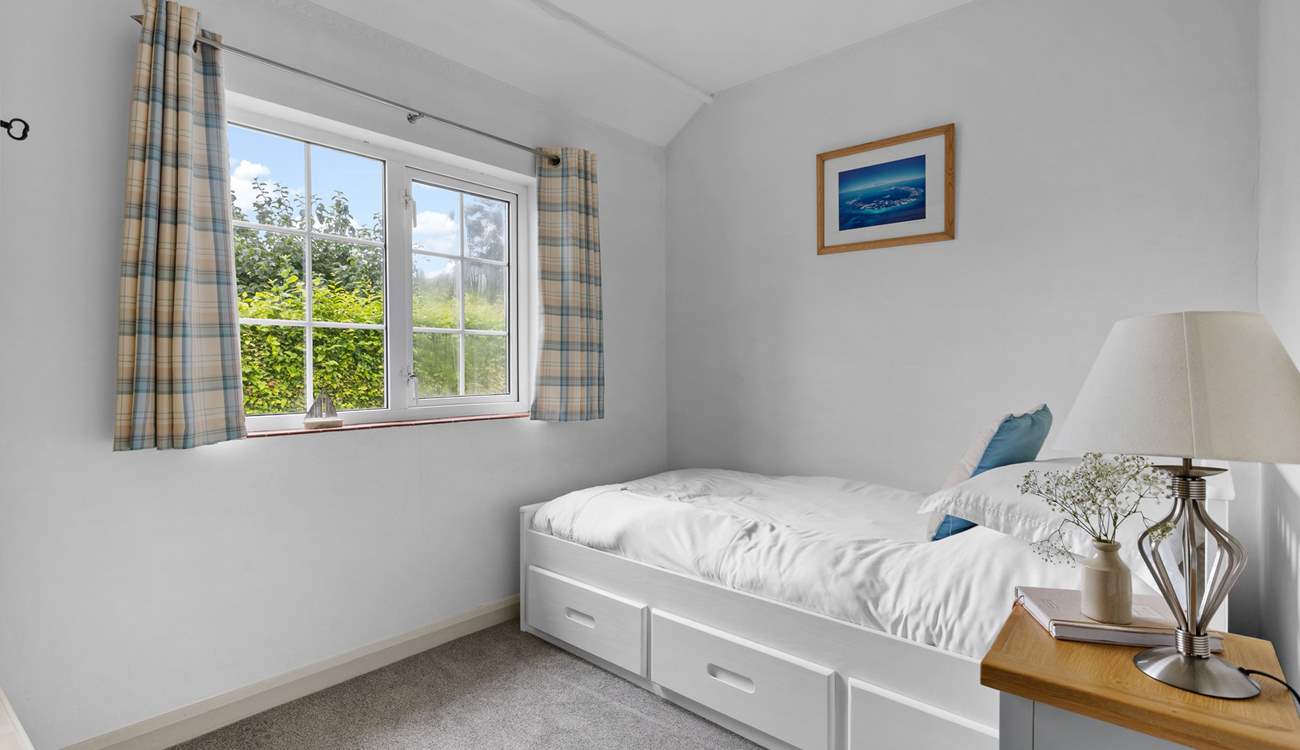 There are two single bedrooms to choose from.