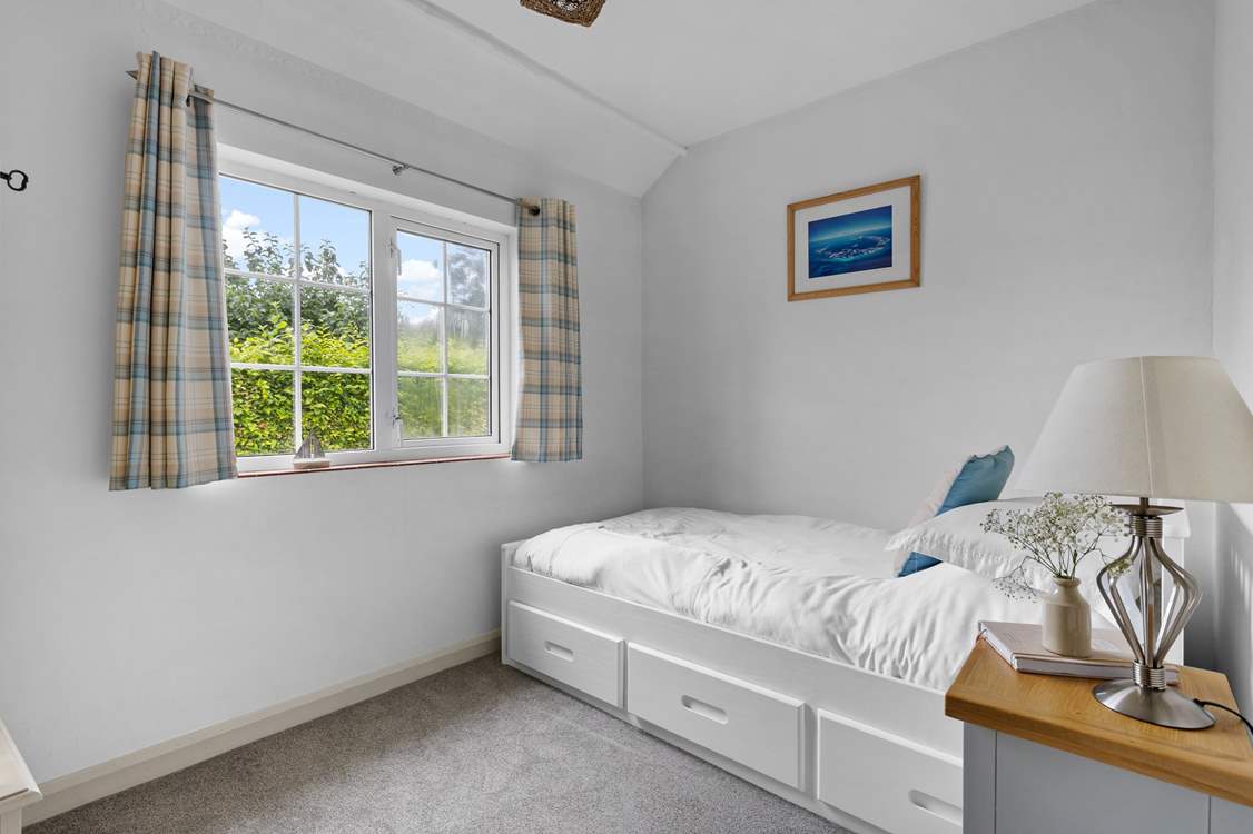 There are two single bedrooms to choose from.