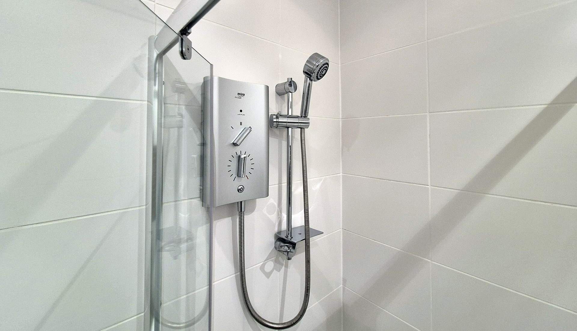 Tine for a refreshing shower after a busy beach day. 