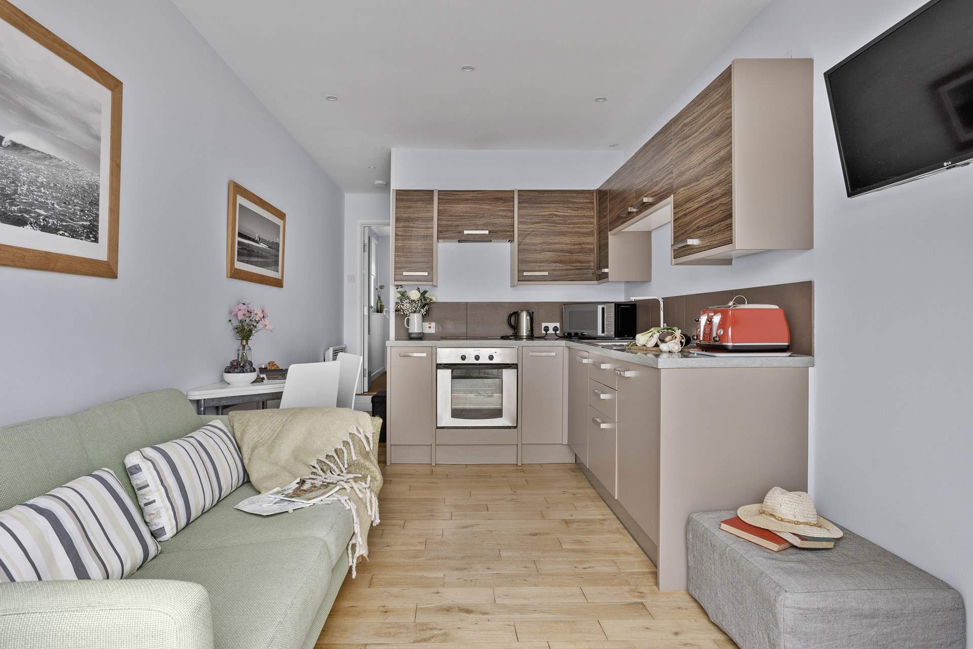 The comfortable living space has been well thought out.