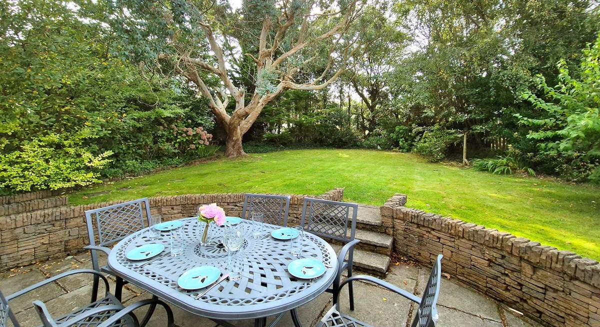 The enclosed garden is a delight.