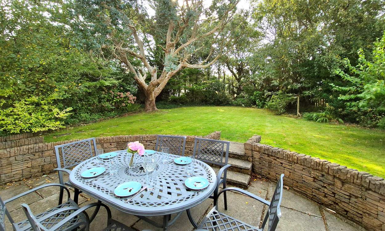 The enclosed garden is a delight.
