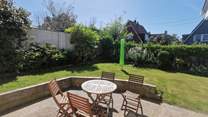 The enclosed garden is perfect for families and your four-legged friends. 