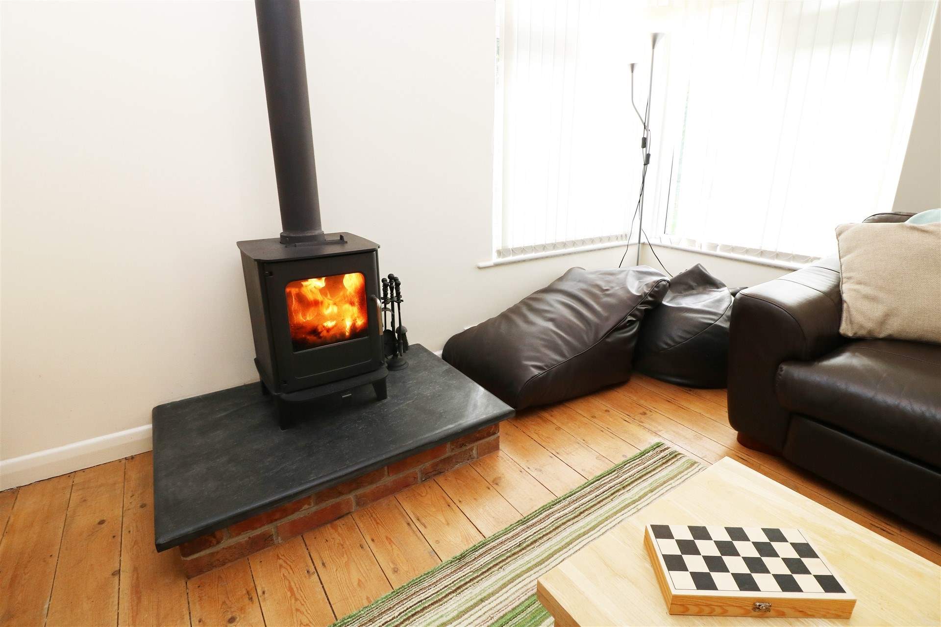 The wood-burner will keep you cosy whatever the weather. 