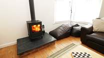 The wood-burner will keep you cosy whatever the weather. 