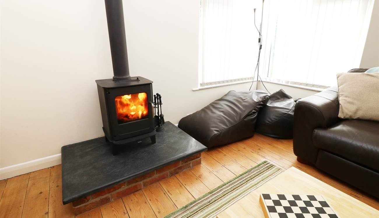 The wood-burner will keep you cosy whatever the weather. 