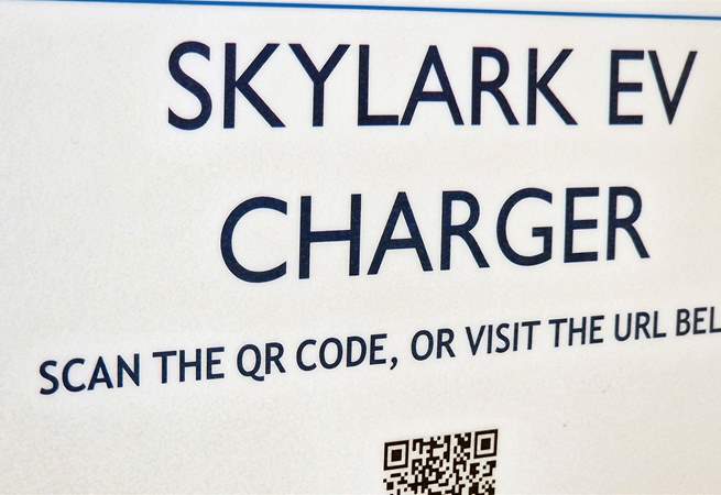 A handy charging point is available for your electric car.