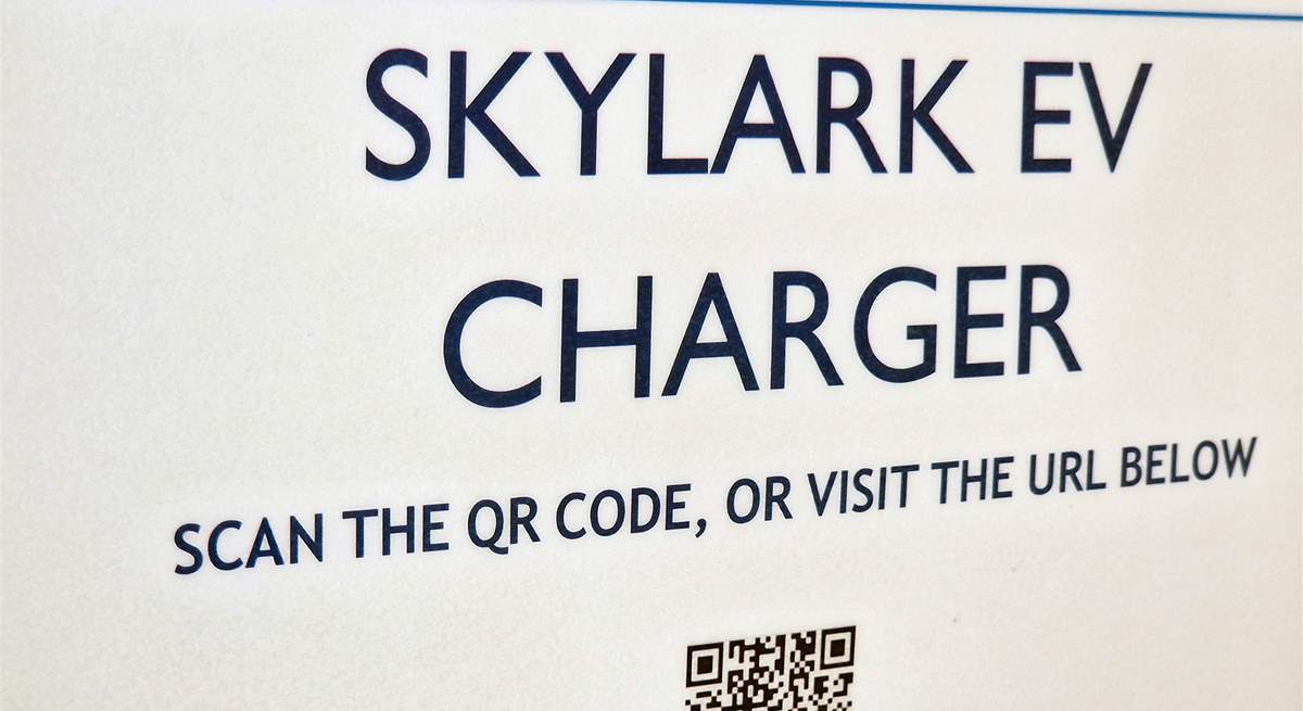 A handy charging point is available for your electric car.