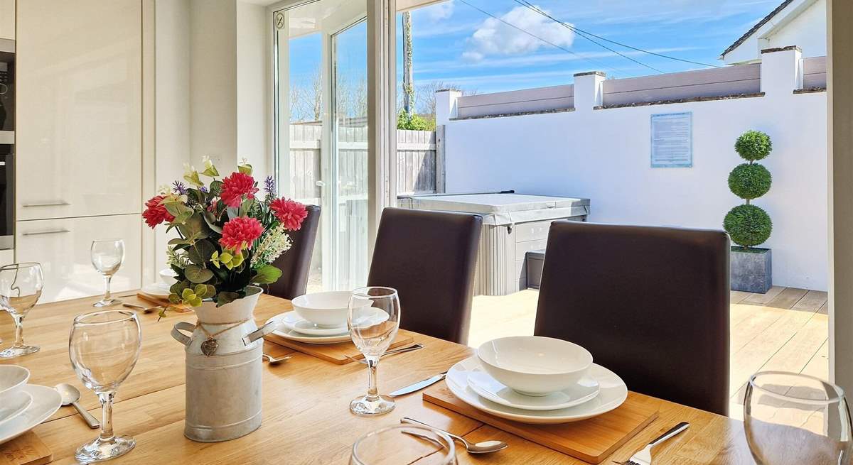 Open the French doors and let the fresh air in. 