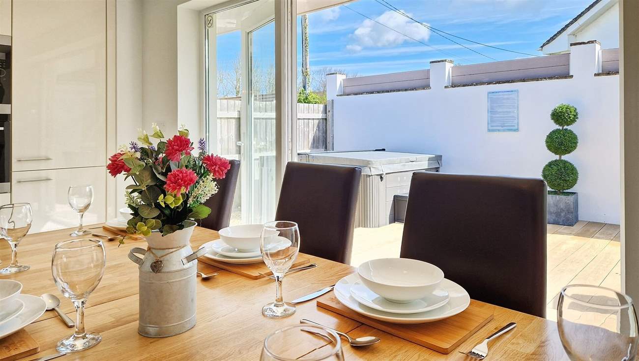 Open the French doors and let the fresh air in.