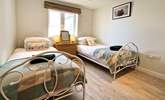 There is a twin bedroom on the ground floor, ideal for either adults or children.  - Thumbnail Image