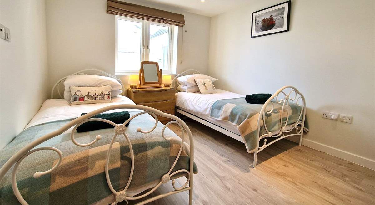 There is a twin bedroom on the ground floor, ideal for either adults or children. 