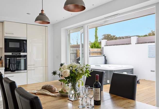 Open the French doors and let the fresh air in.