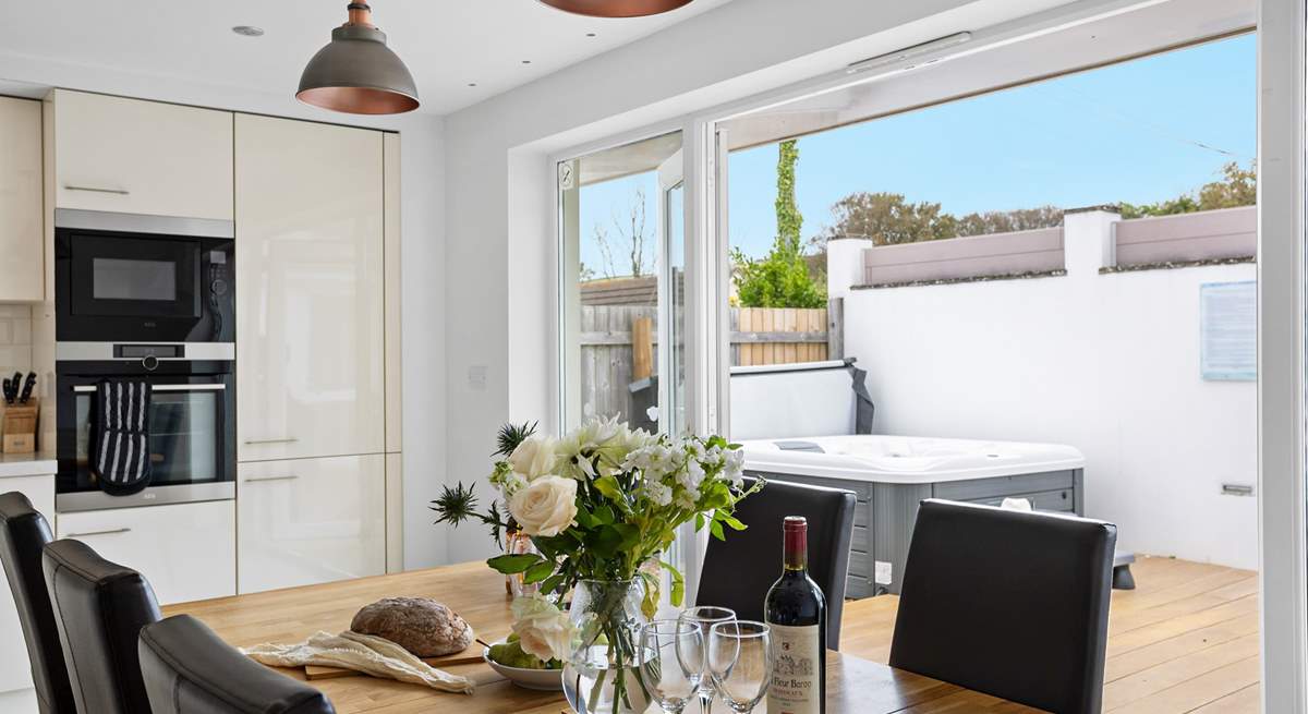 Open the French doors and the let the fresh air in.