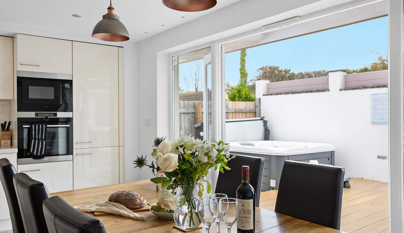 Open the French doors and let the fresh air in.