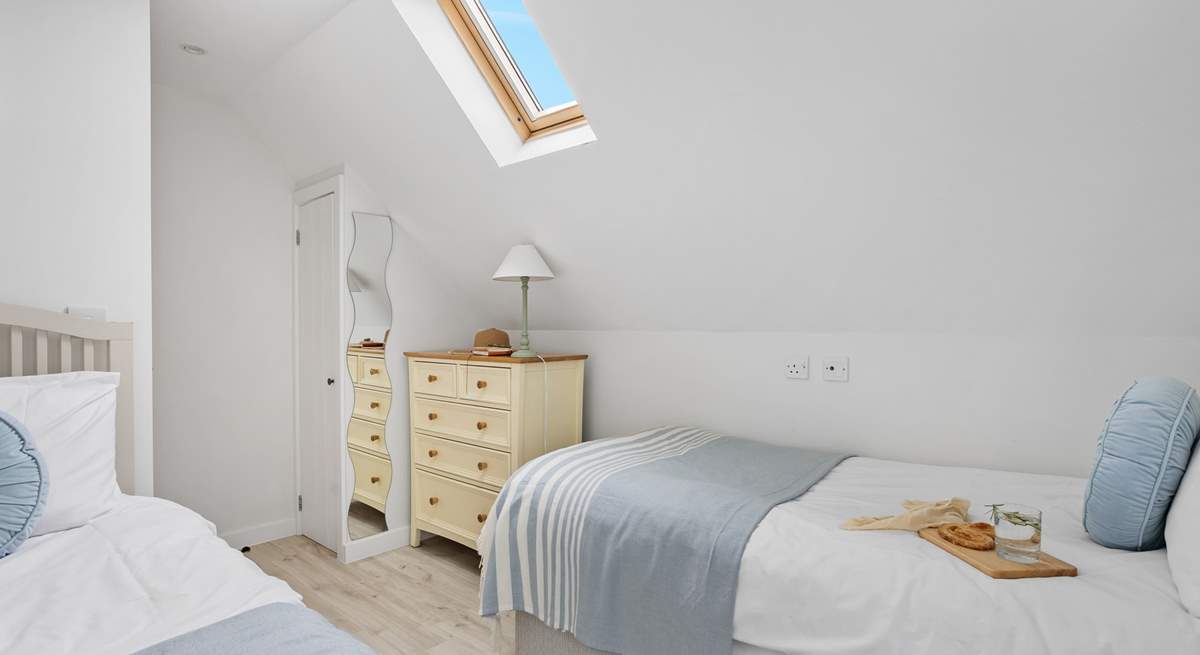 Bedroom 4 has twin beds beds - perfect for children or adults.