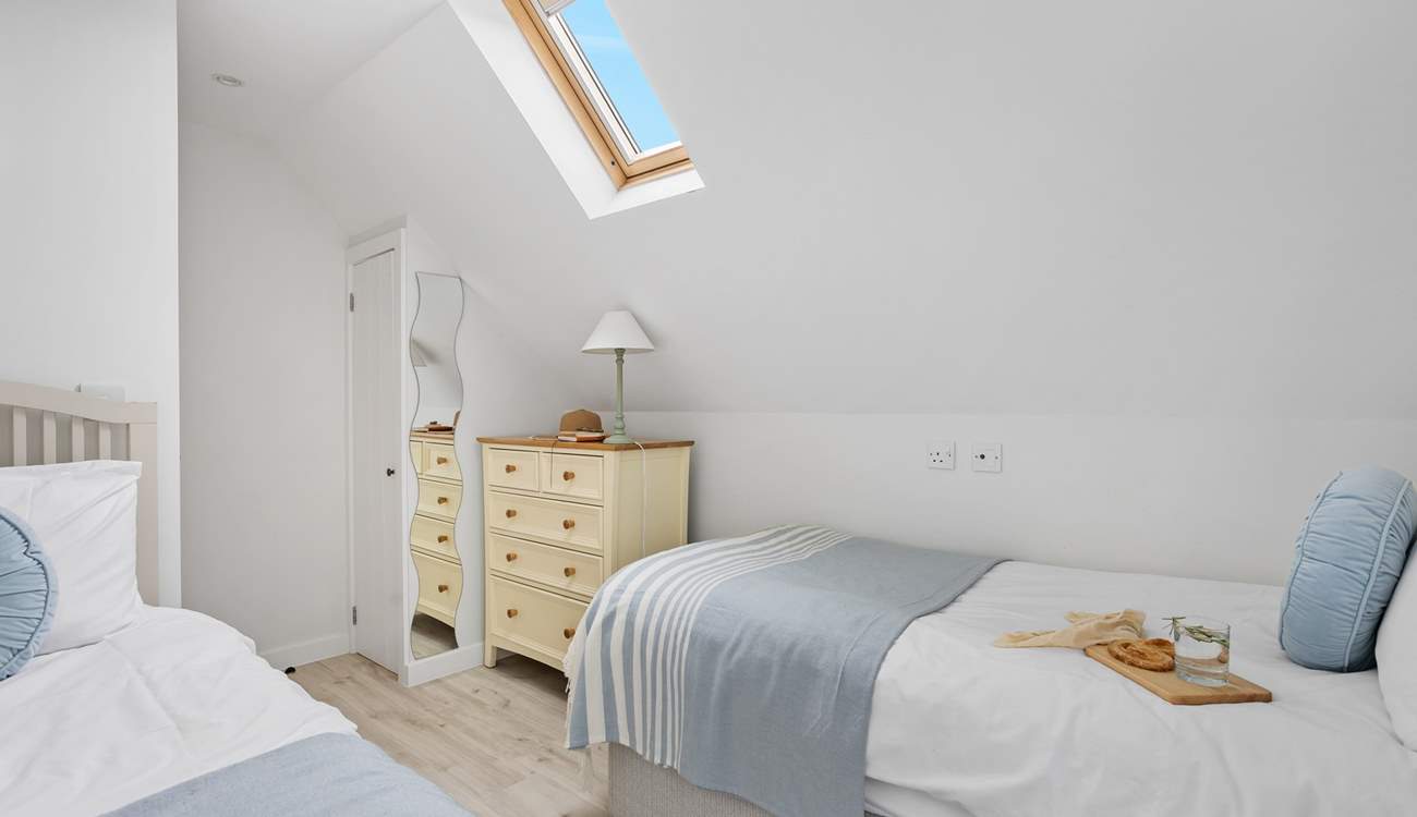 Bedroom 4 has twin beds beds - perfect for children or adults.