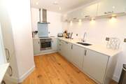 The well-equipped kitchen area.