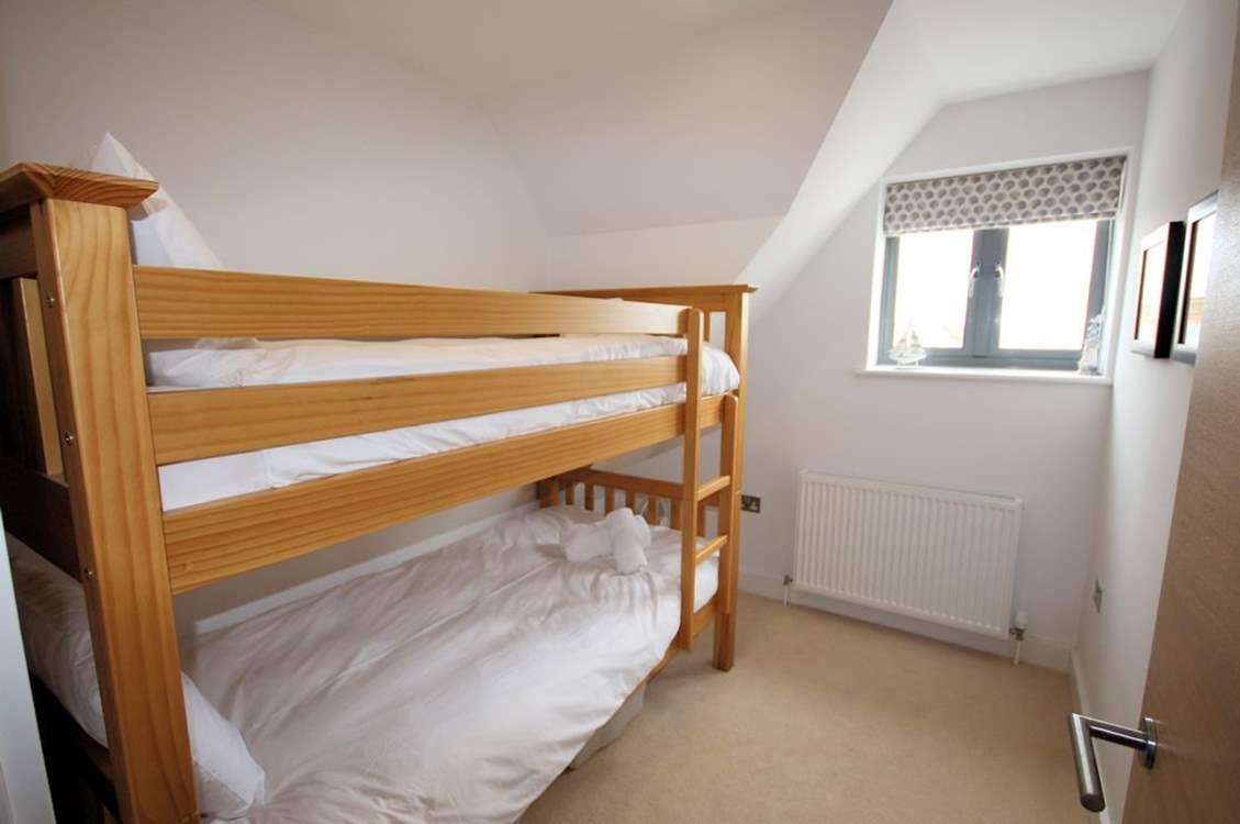 The children will love the bunk-beds in bedroom 3.