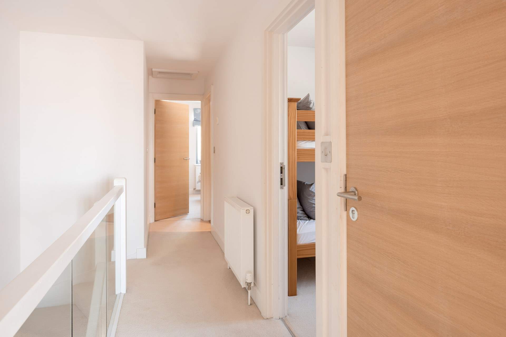 You'll find all three bedrooms on the first floor as well as the family bathroom.