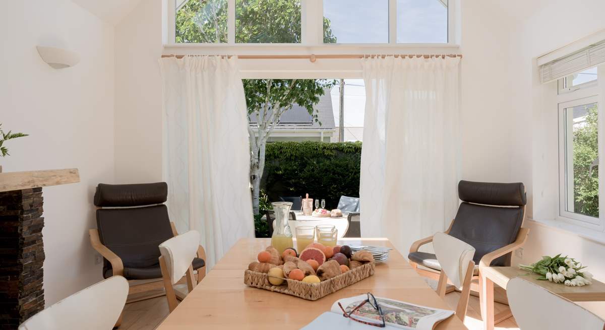 Open the French doors on a warm summer's day.