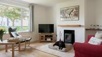 The cosy sitting-room with two large sofas to snuggle into.