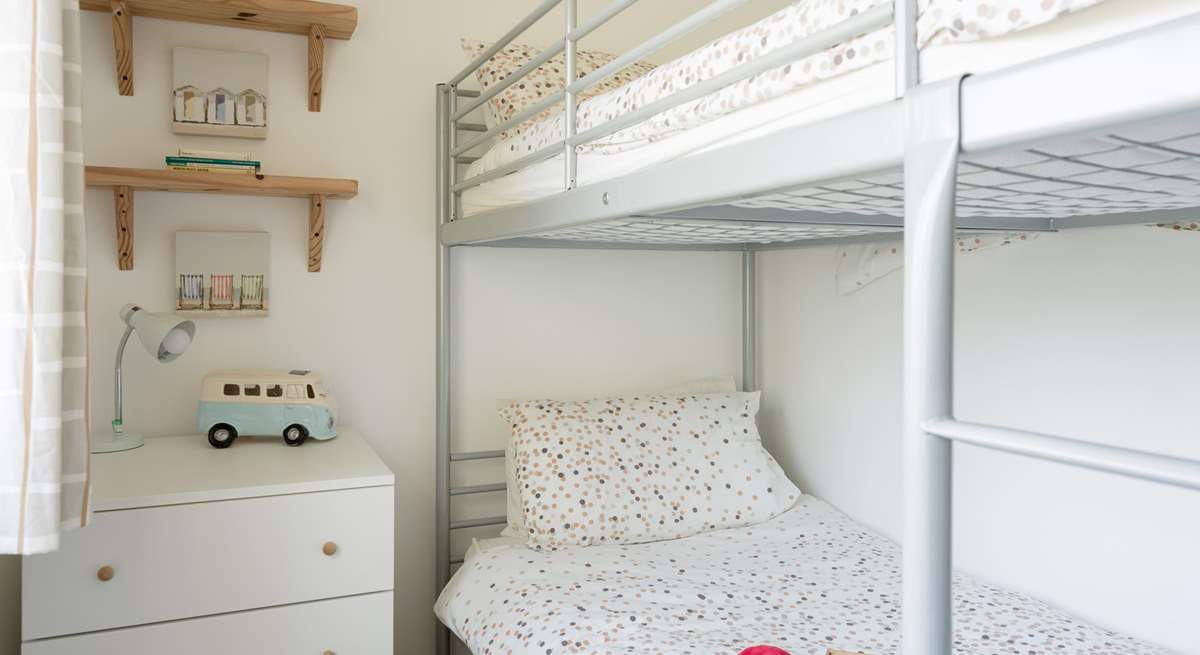 The children will love the bunk beds. 