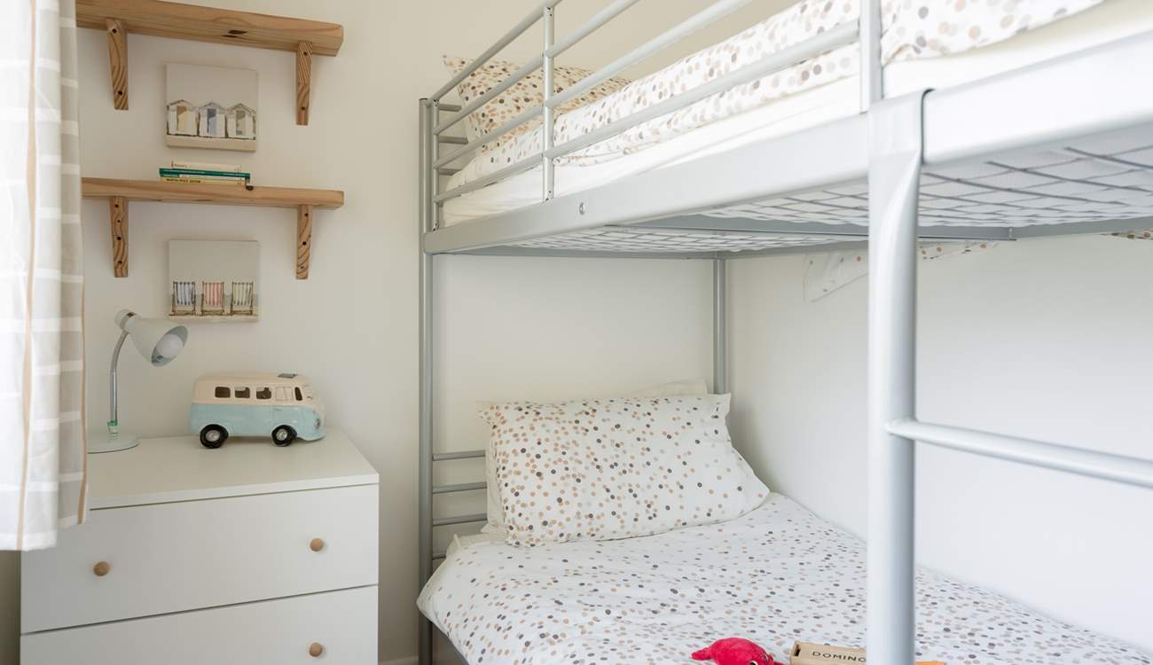 The children will love the bunk-beds. 