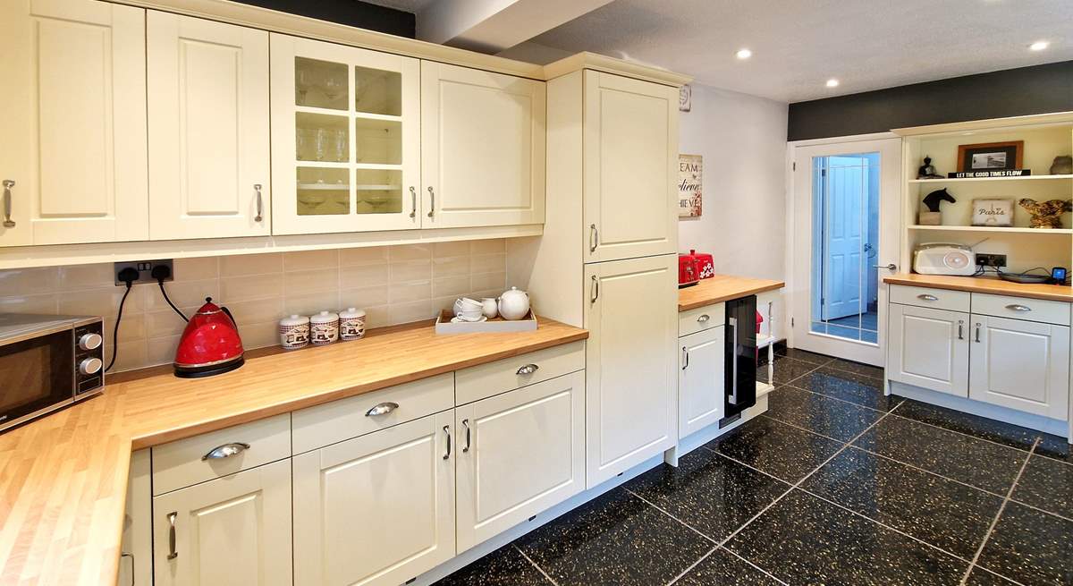 Cook up a holiday meal in the spacious kitchen.