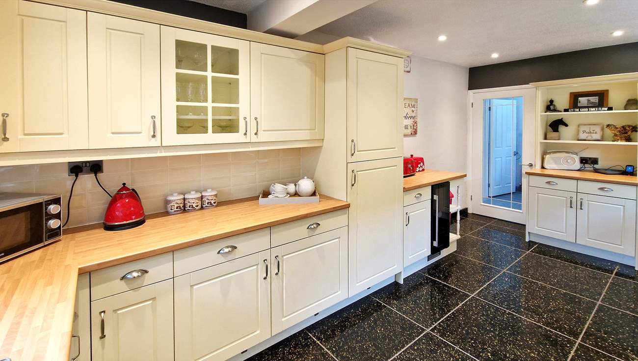 Cook up a holiday meal in the spacious kitchen.