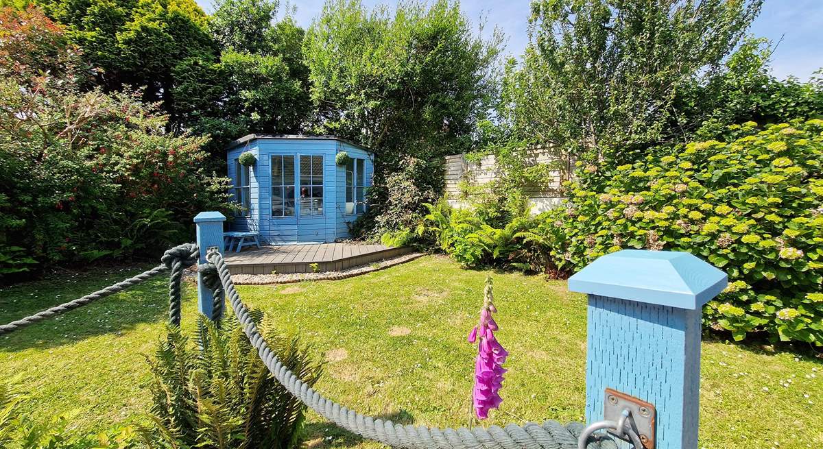 The enclosed garden is ideal for the family dogs to enjoy.