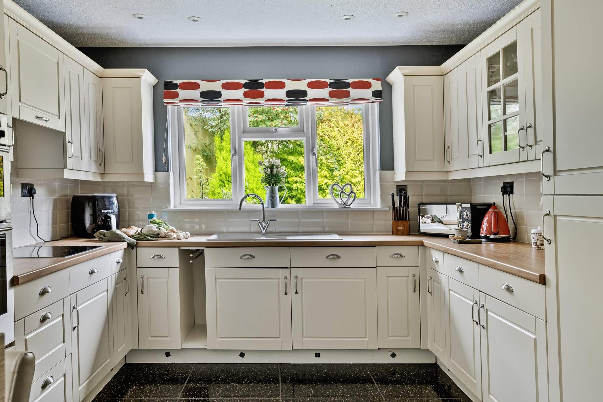 Rustle up a holiday feast in the spacious kitchen. 