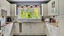 Rustle up a holiday feast in the spacious kitchen. 