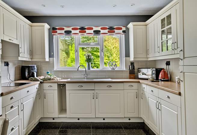 Rustle up a holiday feast in the spacious kitchen. 