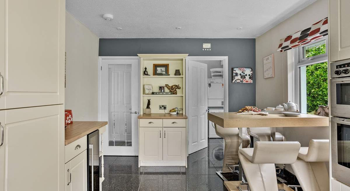 Looking into the utility-room from the kitchen.