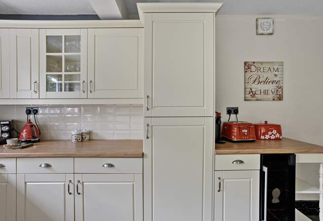 The kitchen is well-equipped.