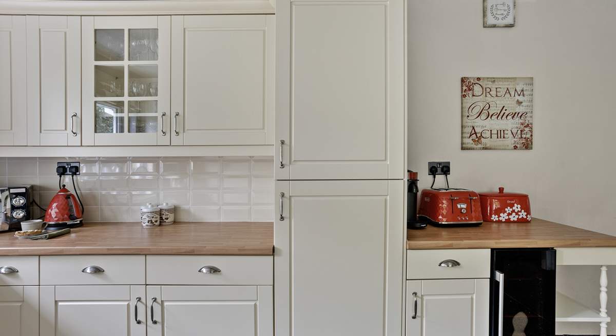 The kitchen is well-equipped.