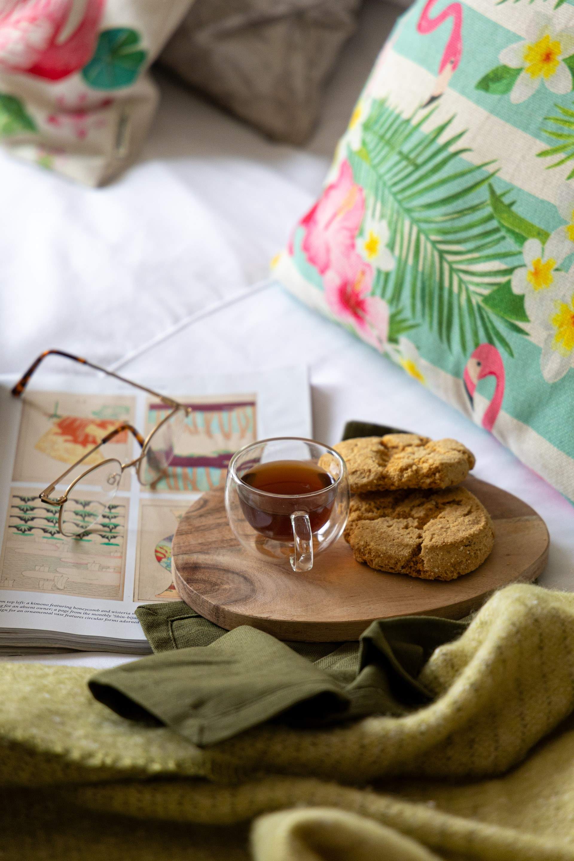 Relaxing mornings and holiday treats.