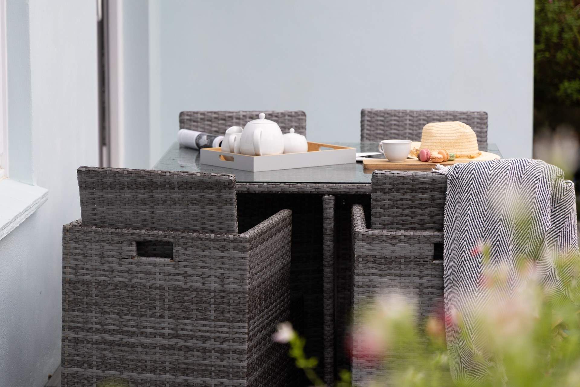 The garden offers lots of places to sit and chill.