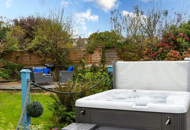 Take a dip in the hot tub whilst the children enjoy the enclosed garden.