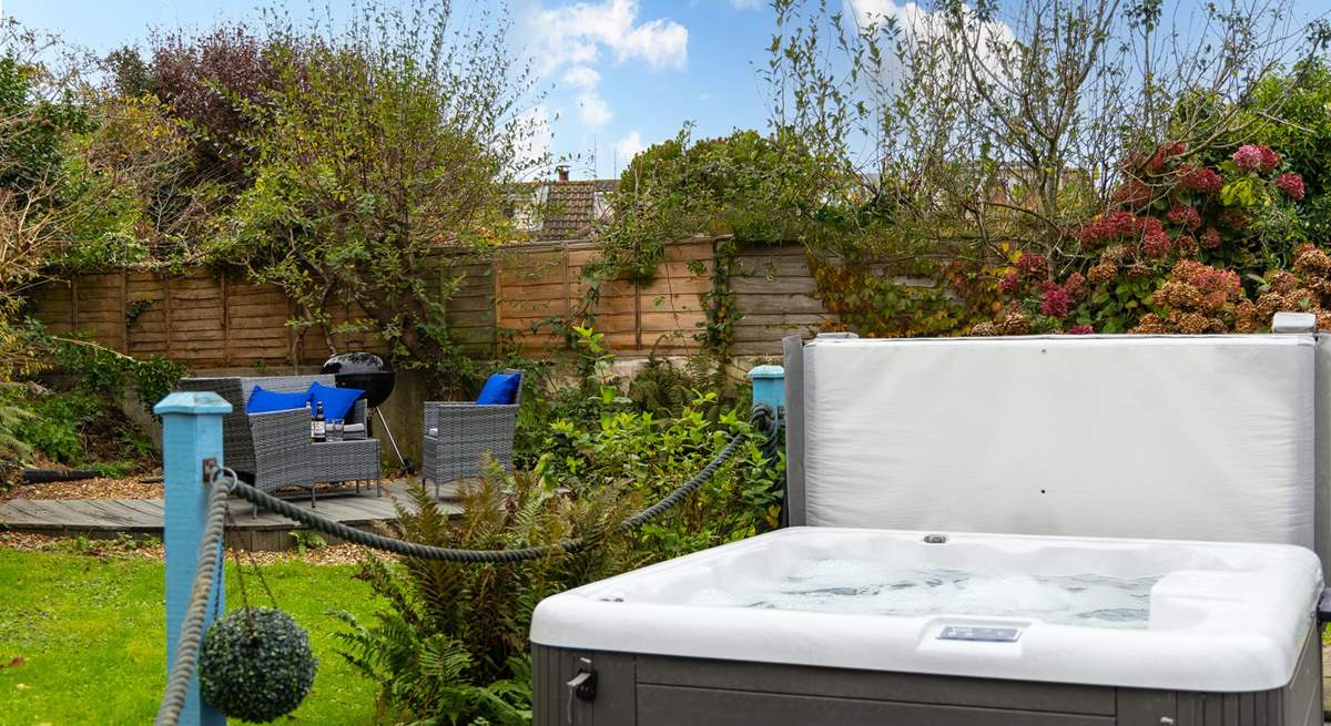 Take a dip in the hot tub whilst the children enjoy the enclosed garden.
