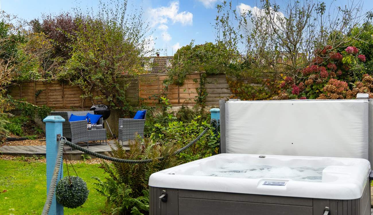 Take a dip in the hot tub whilst the children enjoy the enclosed garden.