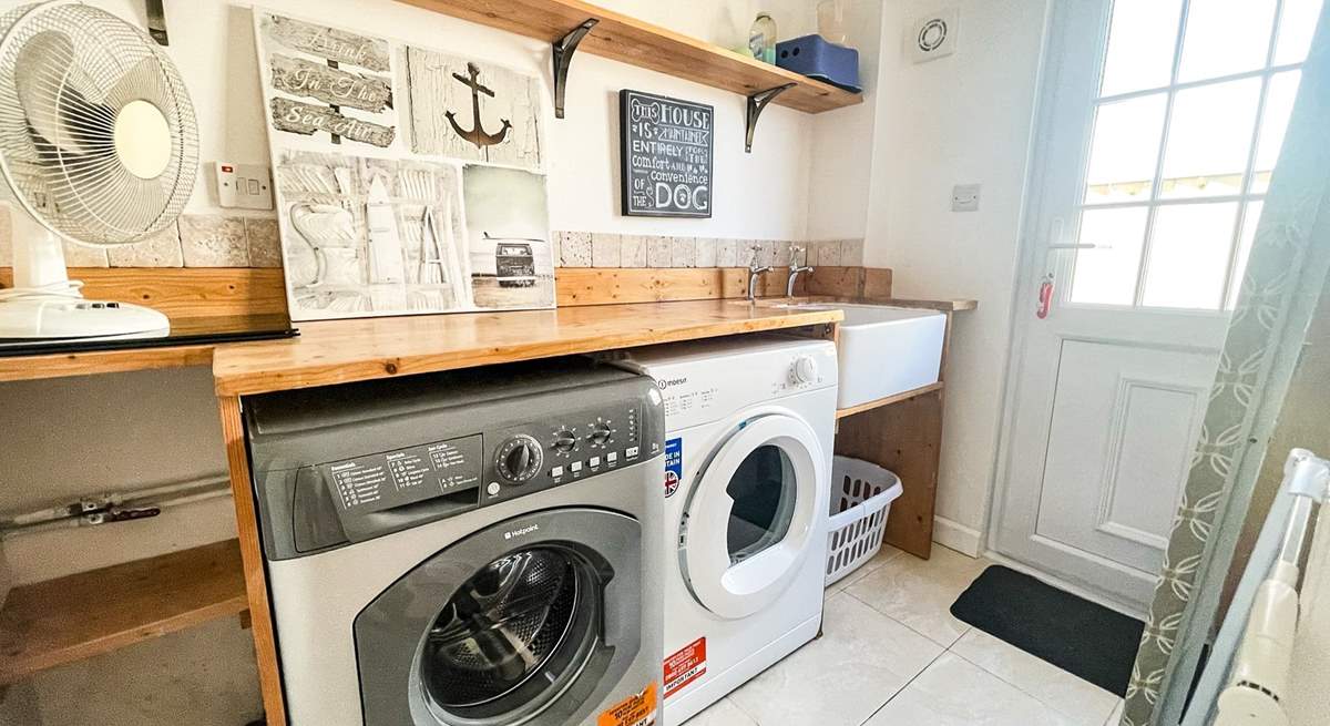 The handy utility-room is accessed from bedroom 1.