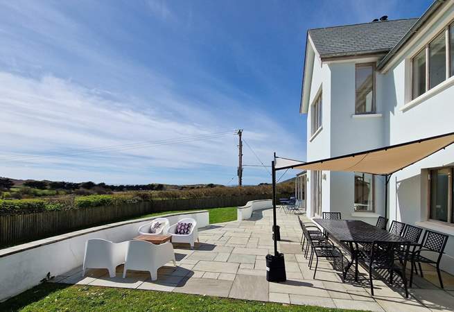 Take in the panoramic views from the garden terrace. 