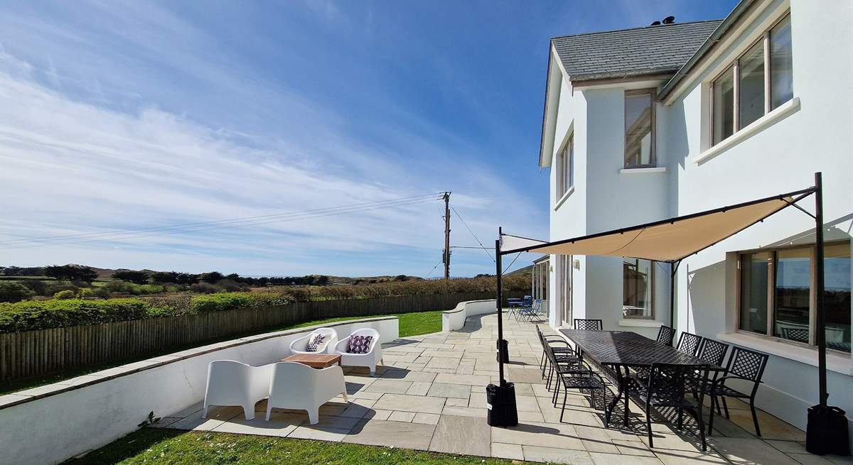 Take in the panoramic views from the garden terrace. 
