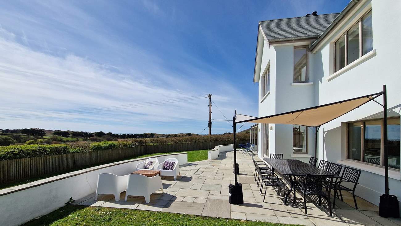 Take in the panoramic views from the garden terrace.