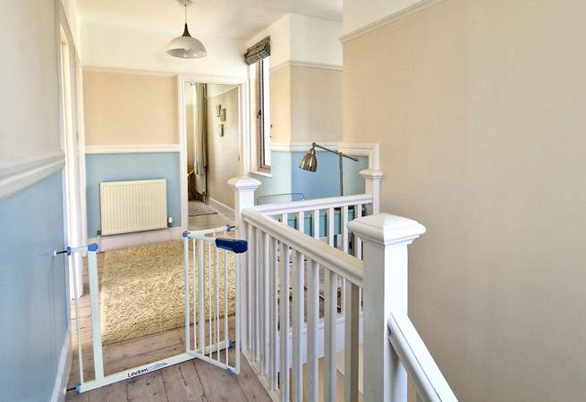 The bedrooms are located on the first floor. 