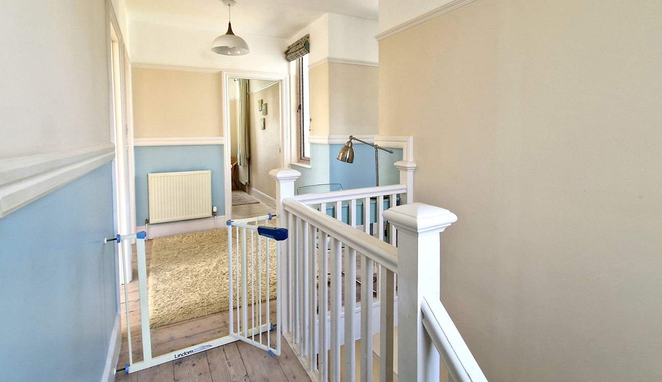 The bedrooms are located on the first floor. 