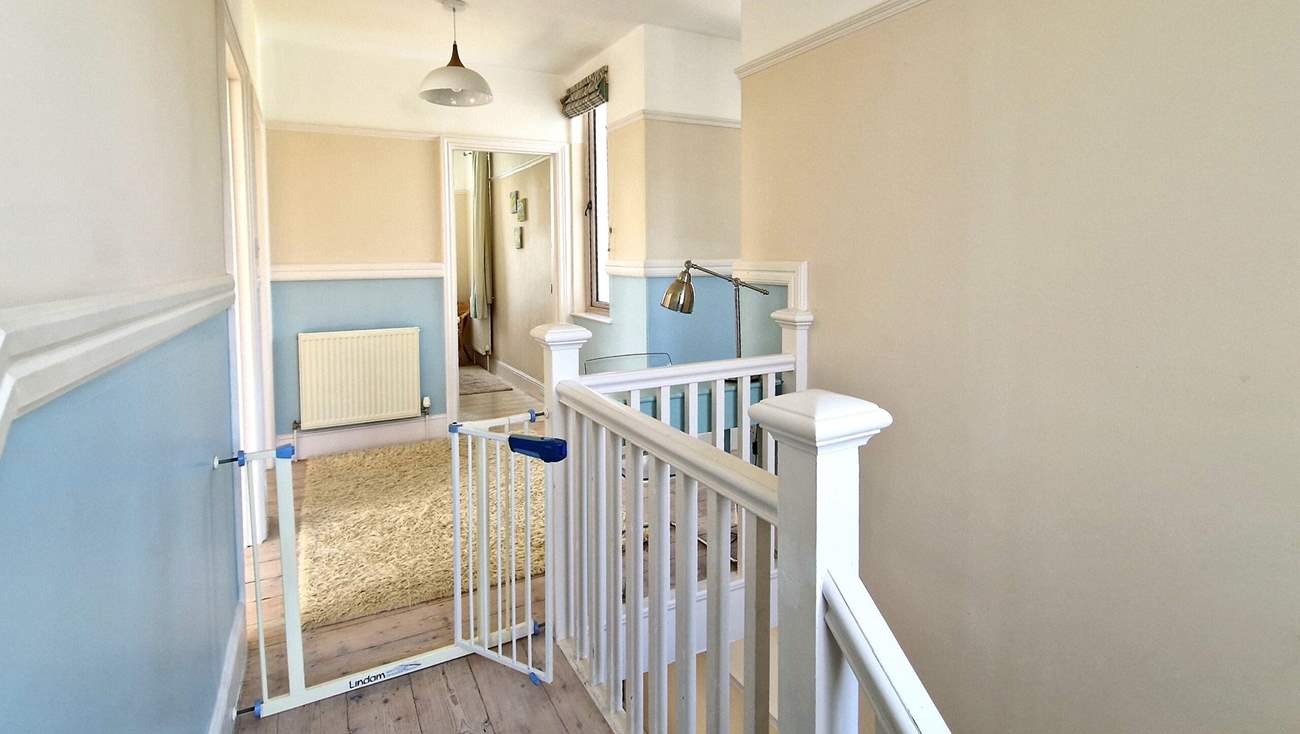 The bedrooms are located on the first floor.