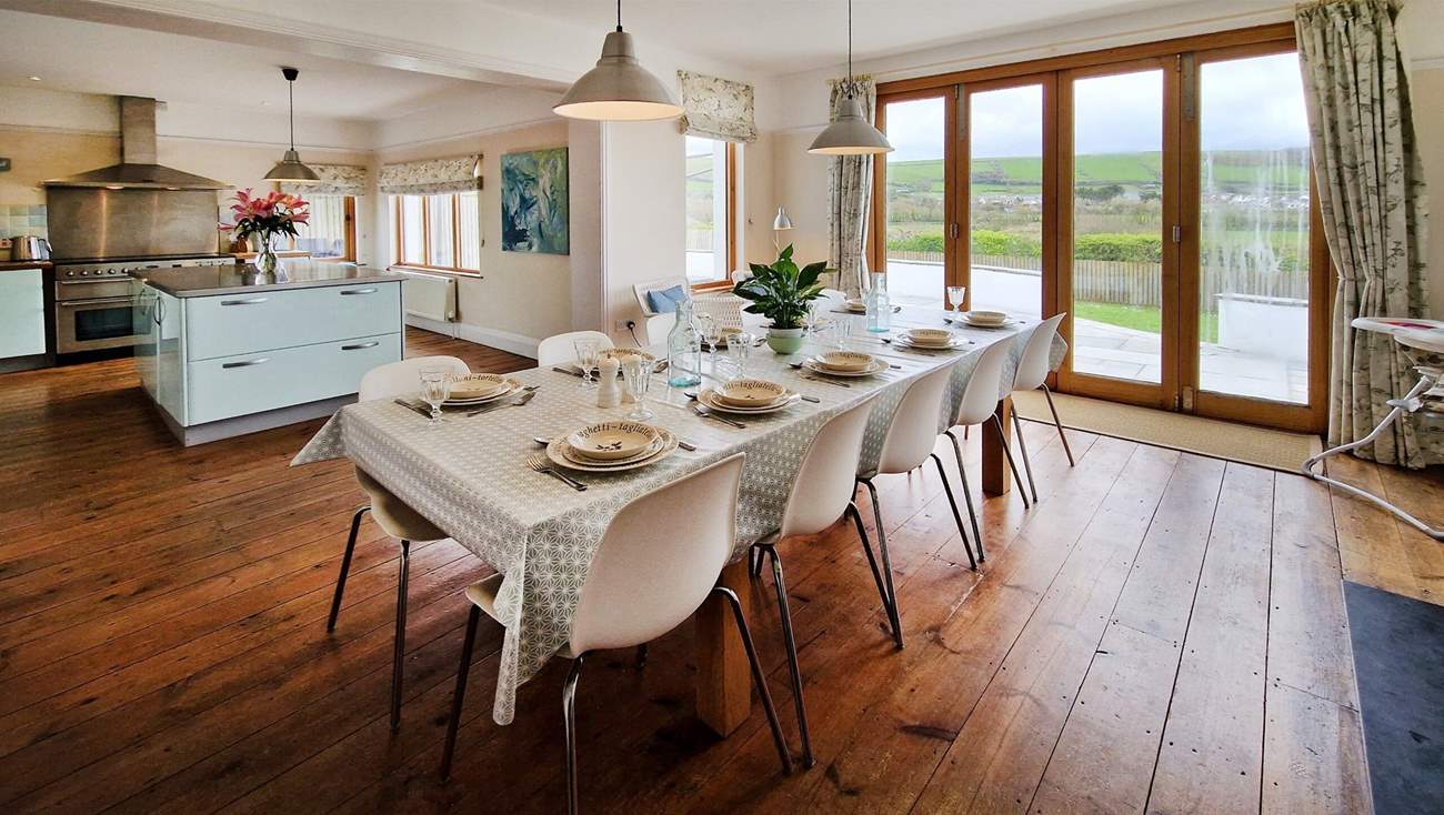 The kitchen/diner has oodles of space.